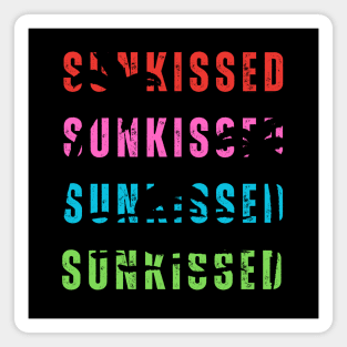 Sunkissed Colorful Sundown Sea Palm Trees Magnet